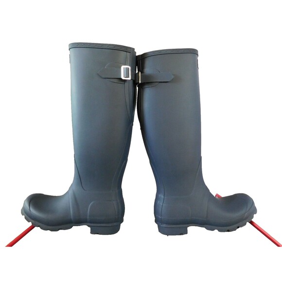Hunter Original Back Adjustable Rain Boots Women's sz 5 / EU 36 Matte Navy - Picture 1 of 7